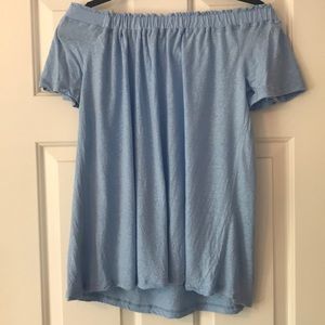 Blue off the shoulder top L